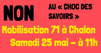 25 mai : Non au « choc des savoirs », oui au choc des moyens !