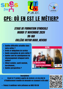 17/11 : Stage CPE