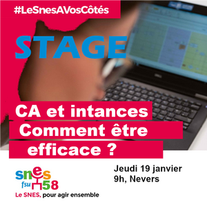 19/11, Stage CA et Intances : Comment être efficace ?