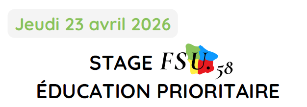 Stage Education Prioritaire : 23 avril 2026