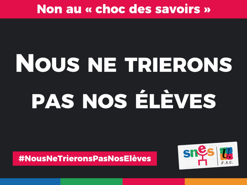 Réunion publique contre le « choc des savoirs » le jeudi 2 mai 2024