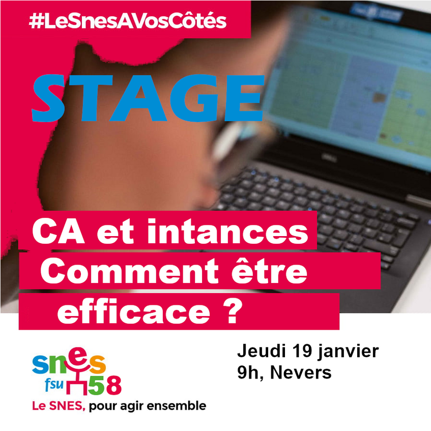 19/11, Stage CA et Intances : Comment être efficace ?